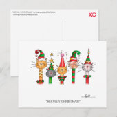 MIAUW KERSTMIS! Briefkaart (Voorkant / Achterkant)