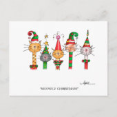 MIAUW KERSTMIS! Briefkaart (Voorkant)
