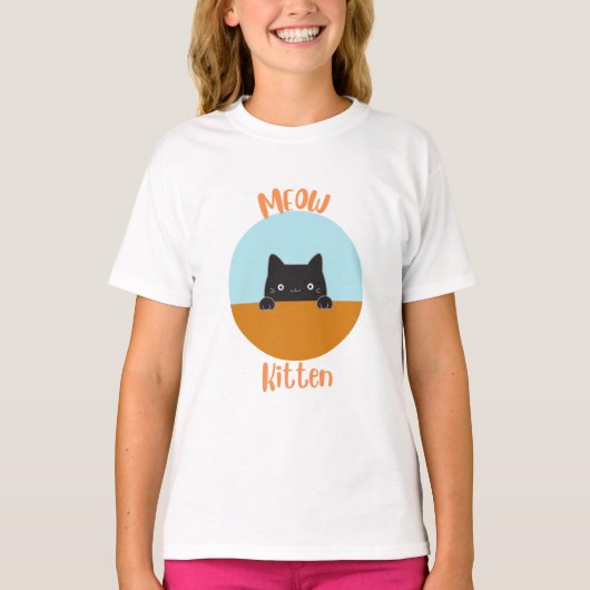 Miauw kitten t-shirt (Voorkant)