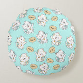 Miauw Kittens Patroon – Schattigee kat Rond Kussen (Voorkant)