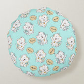 Miauw Kittens Patroon – Schattigee kat Rond Kussen (Achterkant)