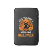 Miauw-leuke Halloween Zwarte Kat Badmat (Voorkant Verticaal)