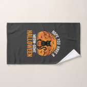 Miauw-leuke Halloween Zwarte Kat Handdoek (Handdoek)