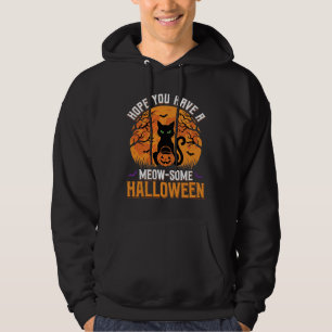 Miauw-leuke Halloween Zwarte Kat Hoodie