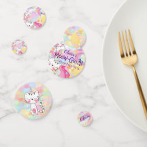 Miauw-magische caticorn verjaardagsconfetti