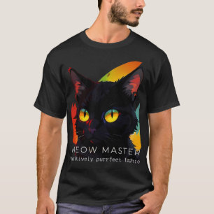 Miauw Meester Donker kat T-shirt