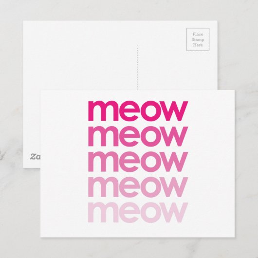 miauw meow briefkaart (Voorkant / Achterkant)