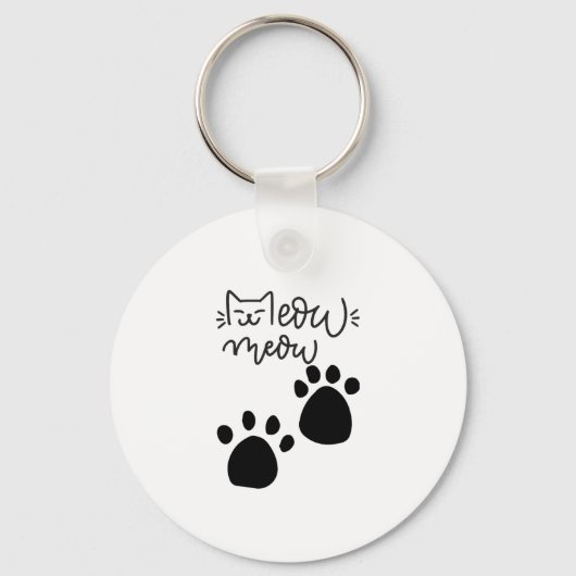 MIAUW MIAUW CAT LOVERS DESIGN #CatLady #FelineFash Sleutelhanger (Voorkant)