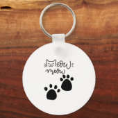 MIAUW MIAUW CAT LOVERS DESIGN #CatLady #FelineFash Sleutelhanger (Voorkant)