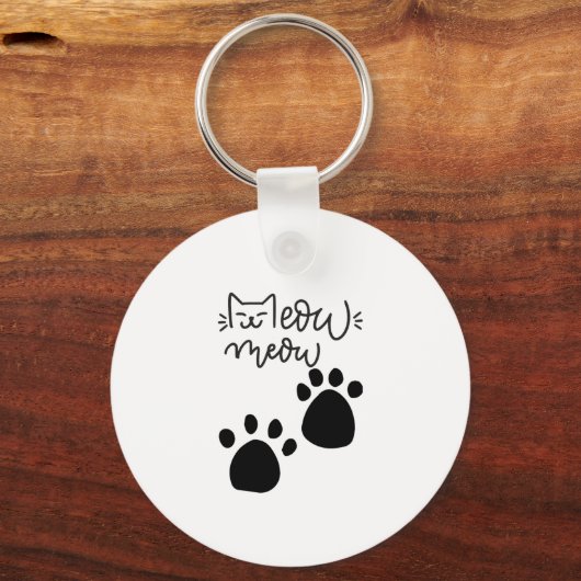 MIAUW MIAUW CAT LOVERS DESIGN #CatLady #FelineFash Sleutelhanger (Voorkant)