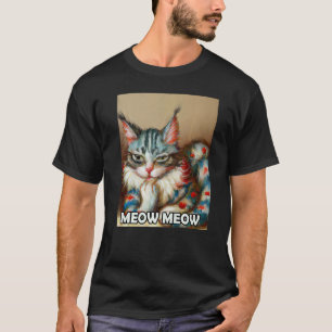 Miauw Miauw Schattige Kat Kitty Kitten In Kattenst T-shirt