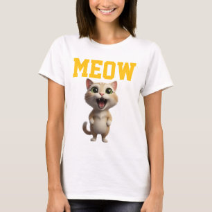 Miauw Mooie Kat Dames T-Shirt