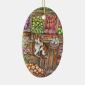 Miauw op de markt keramisch ornament (Rechts)