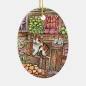 Miauw op de markt keramisch ornament (Achterkant)