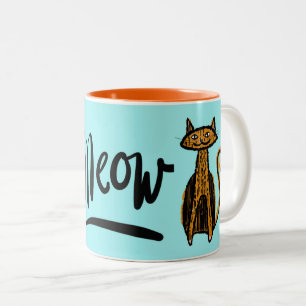 Miauw Oranje Kat Mok