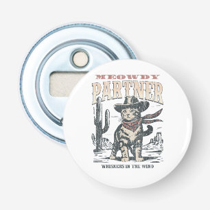 Miauw Partner Cowboy Kat Button Flesopener