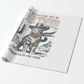 Miauw Partner Cowboy Kat Cadeaupapier (Uitgerold)