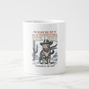 Miauw Partner Cowboy Kat Grote Koffiekop
