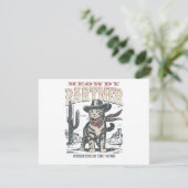 Miauw Partner Cowboy Kat  Kaart (Staand voorkant)