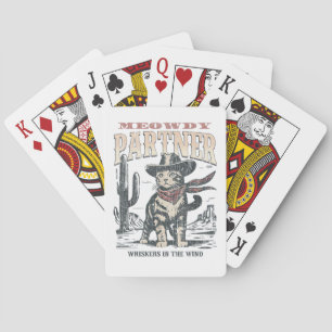Miauw Partner Cowboy Kat Pokerkaarten