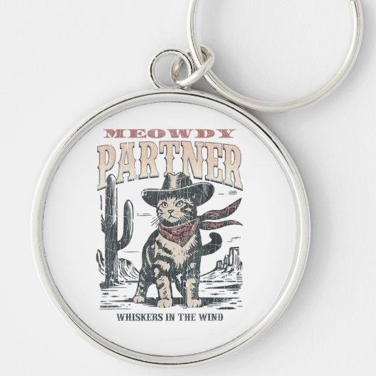 Miauw Partner Cowboy Kat Sleutelhanger (Voorkant)