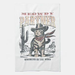 Miauw Partner Cowboy Kat  Theedoek