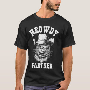 Miauw Partner Kat Cowboy Hoed Grappige Westerse Ka T-shirt