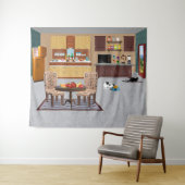 Miauw-prachtige keuken wandkleed (In Situ (horizontaal))