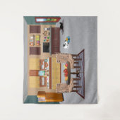 Miauw-prachtige keuken wandkleed (Voorkant)