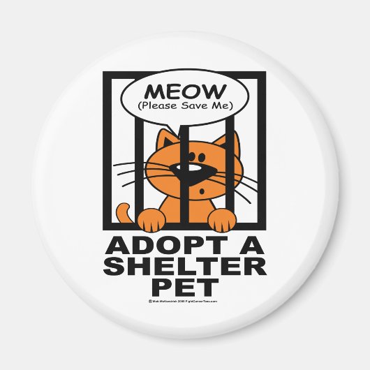 Miauw (red me) magneet (Voorkant)