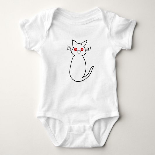 Miauw !! Schattige voor baby's Romper (Voorkant)