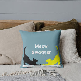 Miauw Swagger Animal Pet Cat Schattige Elegant Kle Kussen