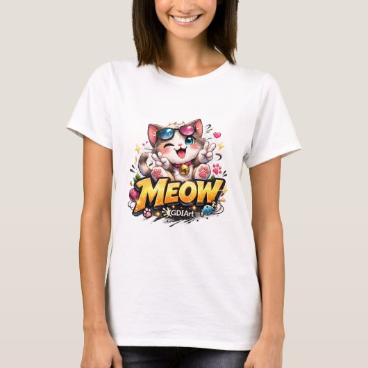 Miauw T-shirt (Voorkant)