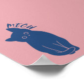 miauw | Trendy kunst aan de muur | minimalistisch Poster (Hoek)