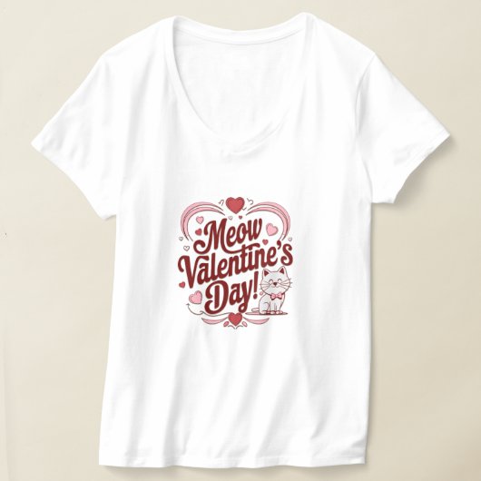 Miauw Valentijn T-shirt (Laagn)