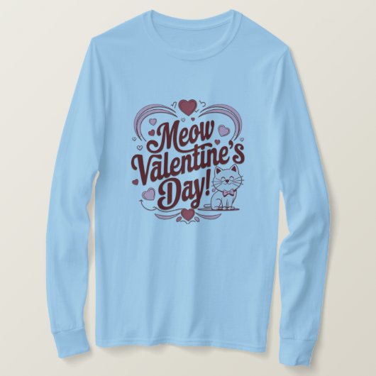 Miauw Valentijn T-shirt (Design voorkant)
