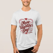 Miauw Valentijn Tri-Blend Shirt (Voorkant)