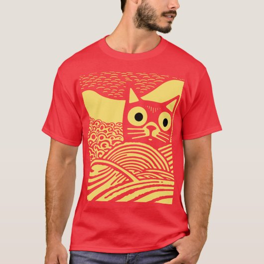 Miauw vintage vintage retro t-shirt (Voorkant)
