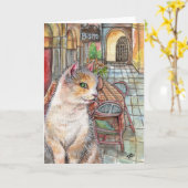 Miauw voor Bistro Kaart (Gele Bloem)