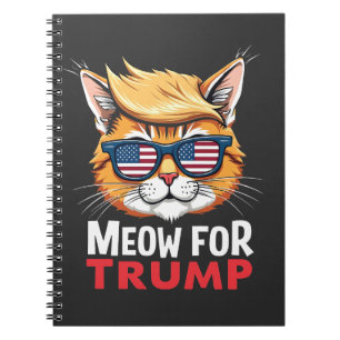 Miauw Voor Trump Kat Kattenjong Verkiezing Stem Notitieboek