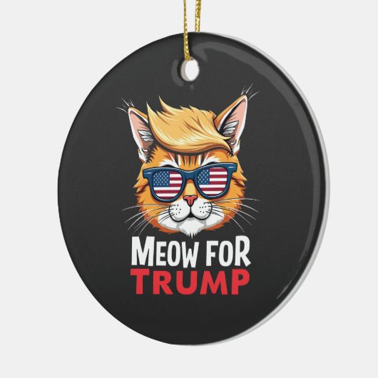 Miauw Voor Trump Katje Verkiezing Stem Keramisch Ornament (Links)