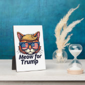 Miauw voor Trump Maak Katten Veilig Again Verkiezi Fotoplaat (Zijkant)