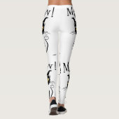 Miauw! Whimsical Black Cat Leggings (Achterkant)