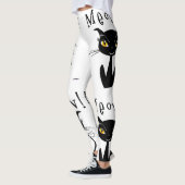 Miauw! Whimsical Black Cat Leggings (Links)
