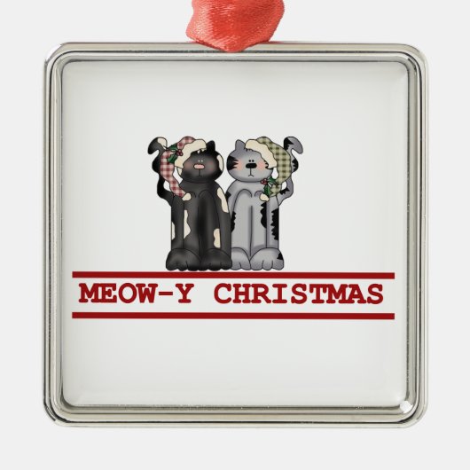 Miauw-y Kerst Keepsake Ornament (Voorkant)