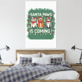 Miauw-y Kerst Verrukking: Feestelijke Katten Colle Canvas Afdruk (Insitu (Slaapkamer))