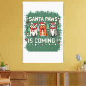 Miauw-y Kerst Verrukking: Feestelijke Katten Colle Canvas Afdruk (Insitu (Woonkamer))