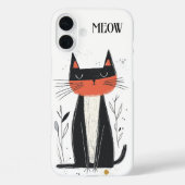 Miauw. Zelfverzekerde kat illustratie Case-Mate iPhone Case (Achterkant)