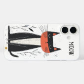 Miauw. Zelfverzekerde kat illustratie Case-Mate iPhone Case (Achterkant (horizontaal))