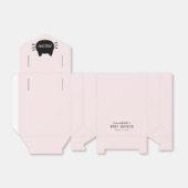 Miauw Zwart Kat Gezicht Roze Meisje Baby shower Bedankdoosjes (Uitgevouwen)